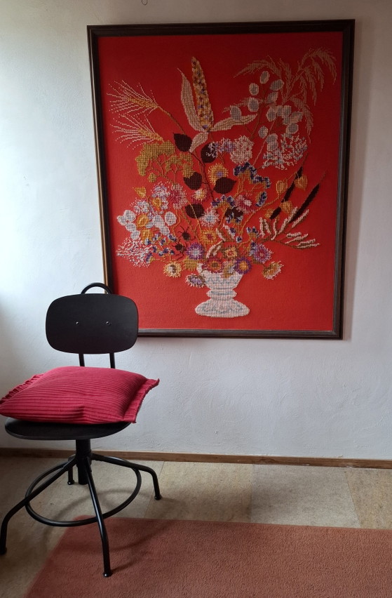 Bordado de gran tamaño con la inscripción "Otoño" de la década de 1970 – Decoración de pared, Cotton (photo 7 of 7)