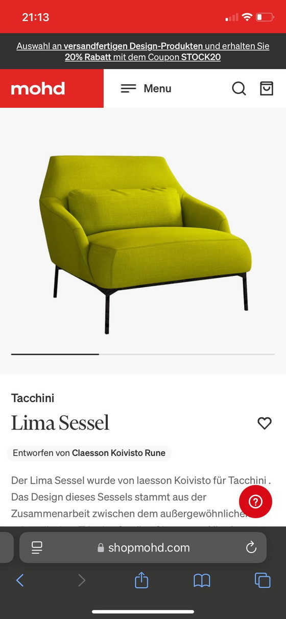 Image 1 of Poltrona Tacchini Lima
