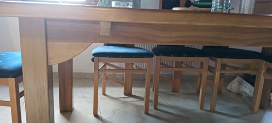Uitzonderlijke eettafel van massief kastanjehout, 220 x 120 cm x 78 cm (photo 11 of 11)
