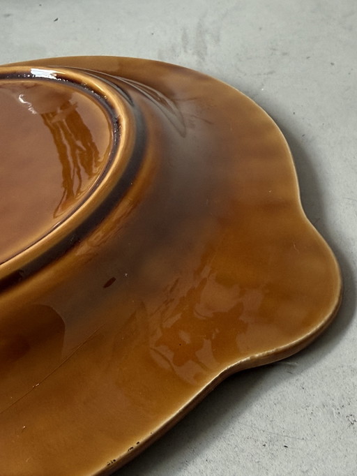 Satz von 8 alten Fischtellern - Sarreguemines Frankreich (1960er Jahre)