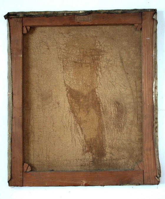 Image 1 of Gemälde eines Gentlemans aus dem 19. Jahrhundert mit Gebrauchsspuren