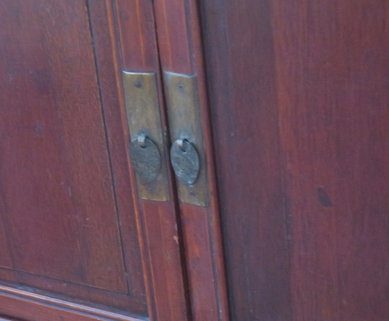 Image 1 of Antique Boho Hand-Made Painted 2-Door Cabinet, 1910