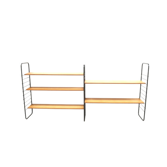 Image 1 of Vintage wandrek / wandsysteem met boekenplanken uit de jaren ’6
