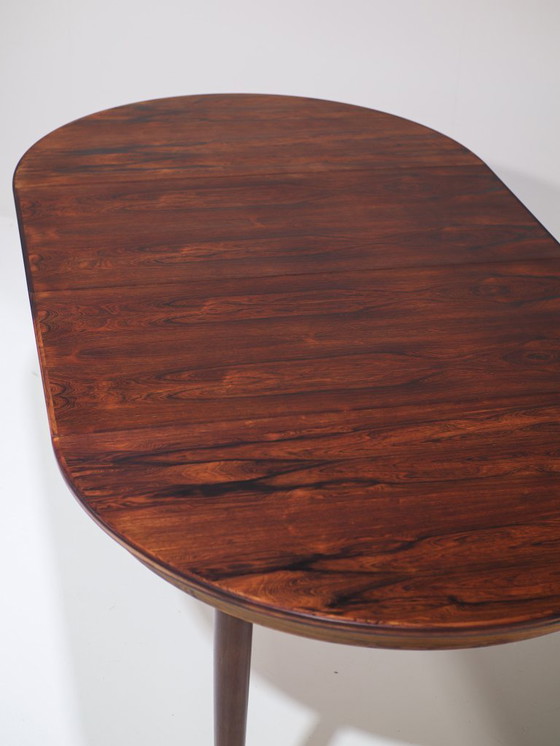 Image 1 of Extendable round dining table Skovmand & Andersen rosewood vintage