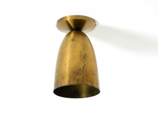 Large original Mid Century Modern brass ceiling lamp