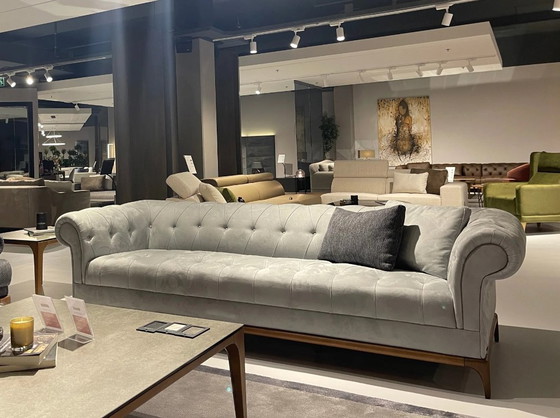 LAZZONI Castello Chesterfield Divano 3 posti – Divani 3 posti, Velluto, Legno (photo 3 of 5)