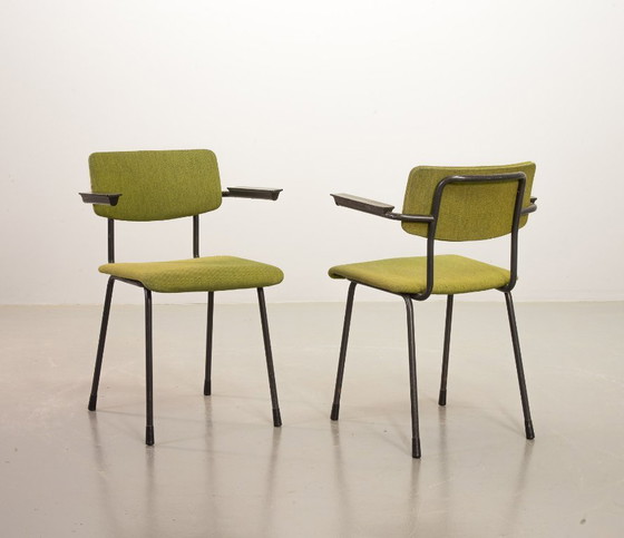 Mid-Century Dutch Design Vivid Green Gispen Dining Chairs Model 1235 by André Cordemeyer, Set of 6. The (photo 17 of 23)