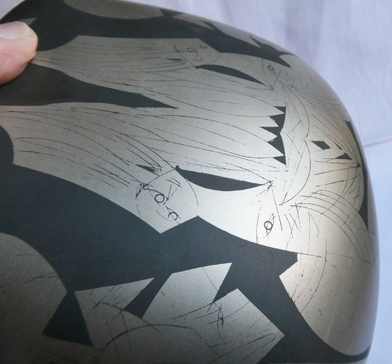 Image 1 of Rare bowl, Rosenhal, Suomi series, form design Timo Sarpaneva, decor design HAP Grieshaber