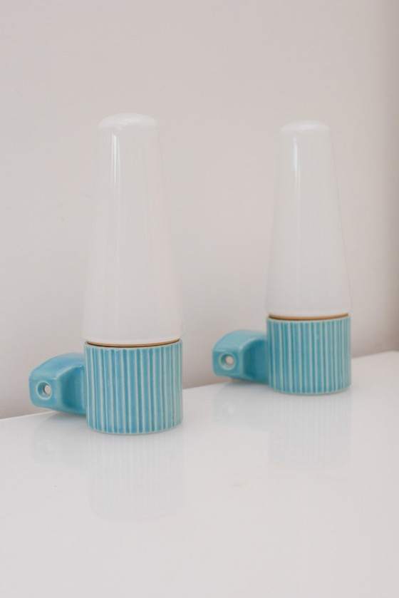 Applique in stile Mid-Century Modern di Sigvard Bernadotte per Ifö, set da 2 pezzi. – Jakobsson, Porcelain (photo 7 of 14)