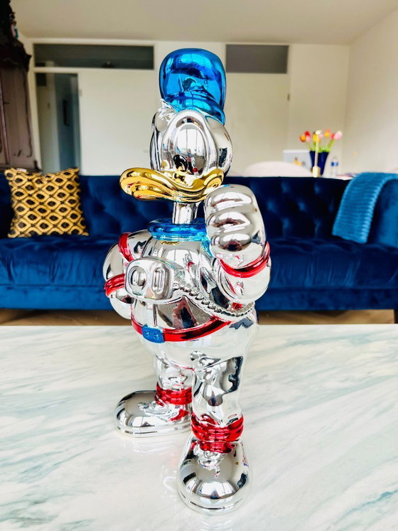 40 cm Space Man Donald Duck Figuren Astronaut Mickey Mouse Galvanisch Beeldje – Decoratieve objecten, Metal (photo 4 of 9)