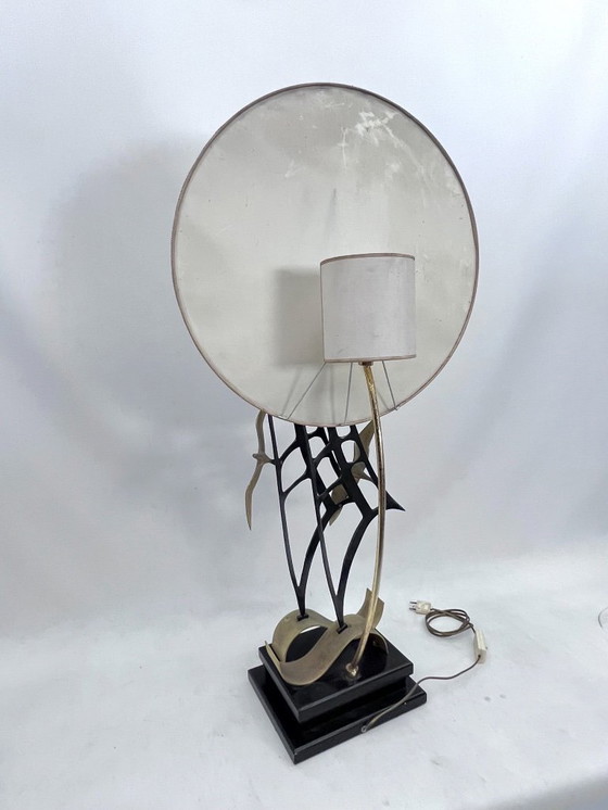 Image 1 of Lampe italienne plaquée or Lanciotto Galeotti, style Midcentury, par L'Originale, années 1970