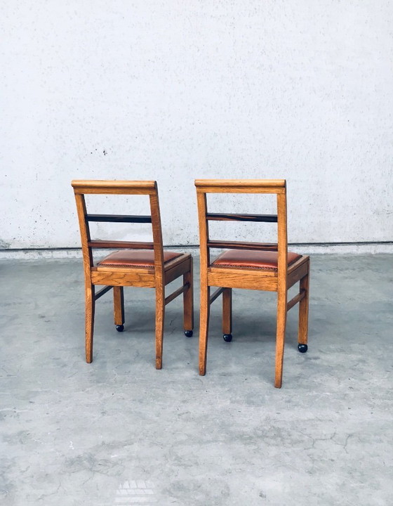 Image 1 of Art-déco-Stuhlset im Stil der Moderne, Belgien, 1930er Jahre