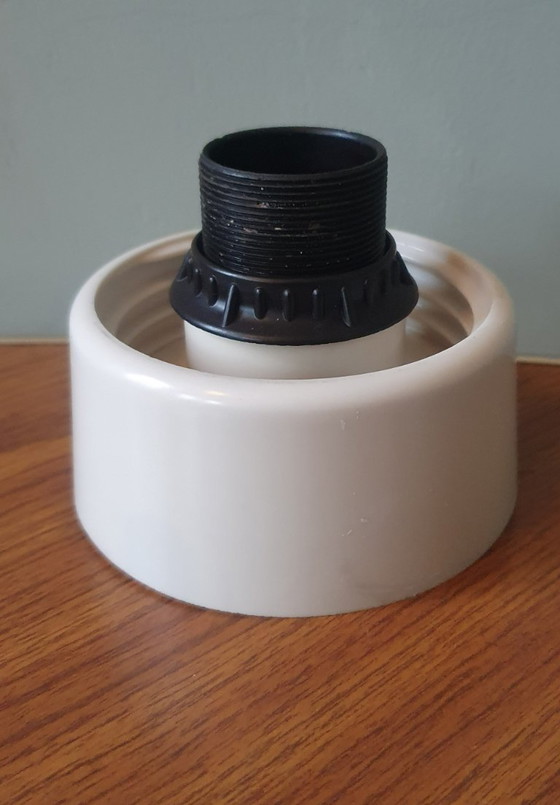 Image 1 of Vintage ceiling lamp clear glass - Facet glass in cylindrical shape