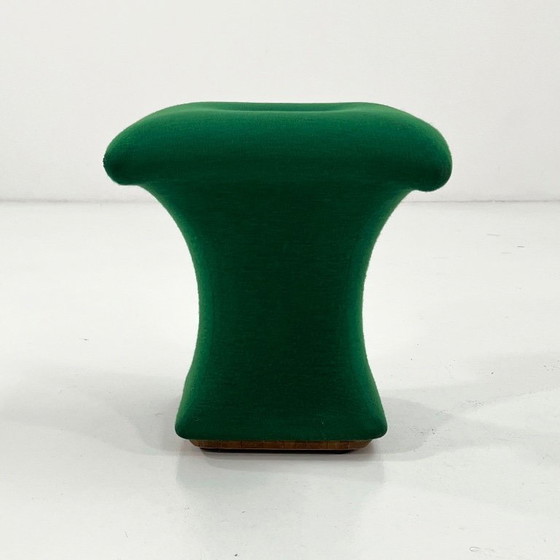 Image 1 of Tabouret vert style Space Age en tissu, années 1970