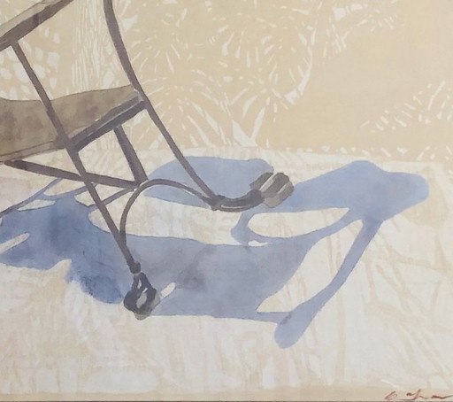 Sam Szafran (1934-2019) Lilette à la chaise de Gaudi, 2007