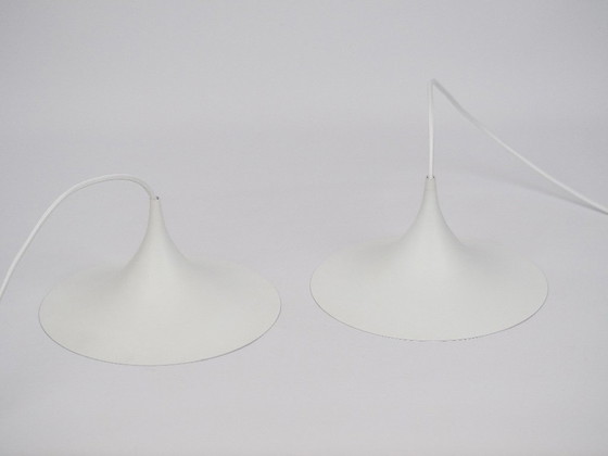 Image 1 of Coppia di 2 lampade a sospensione vintage danesi Semi di Bonderup e Thorup, Fog og Morup