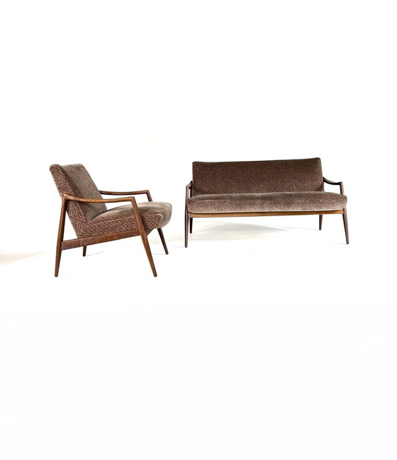 Image 1 of Vintage 3-seater sofa & armchair, Harmut Lohmeyer, Wilkhahn '60