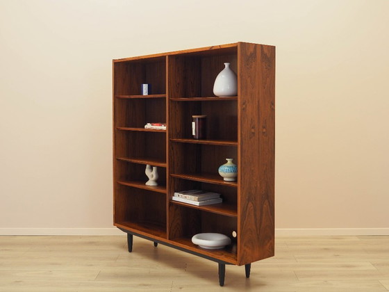 Image 1 of Boekenkast van palissanderhout, Deens ontwerp, jaren 70, vervaardigd door Hundevad.