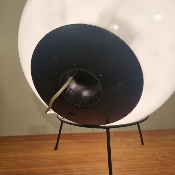 Image 1 of Large plastic moon-like globe table lamp by Raak, 1970s