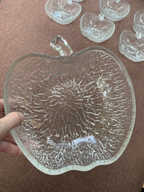 Image 1 of Complete Set Vintage Appel Schalen Glas CoVetro Italië Jaren 70