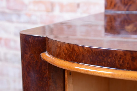 Par de mesitas de noche Art Déco restauradas, de madera de haya, de estilo polaco recuperado, Francia, (photo 17 of 19)