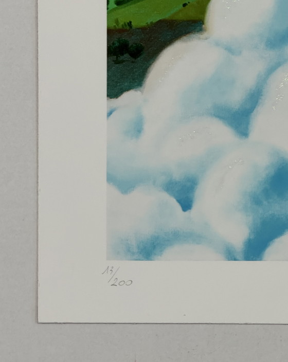 Image 1 of Fine Art Giclèe painting Diego Santini 60x118 cm “by moonlight” in frame