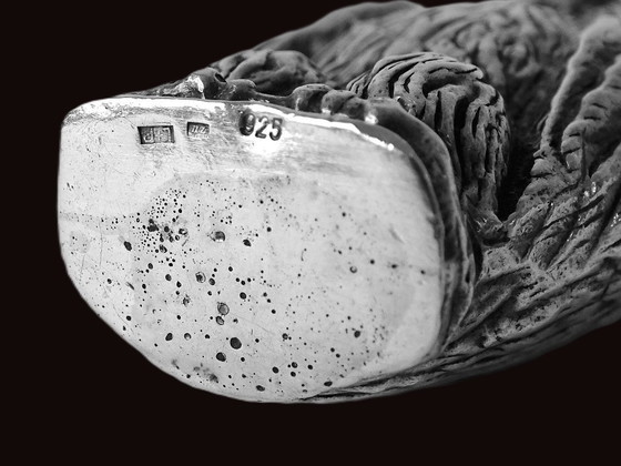 Image 1 of Premselaar - Gufo in argento massiccio - 40 grammi - Marcato