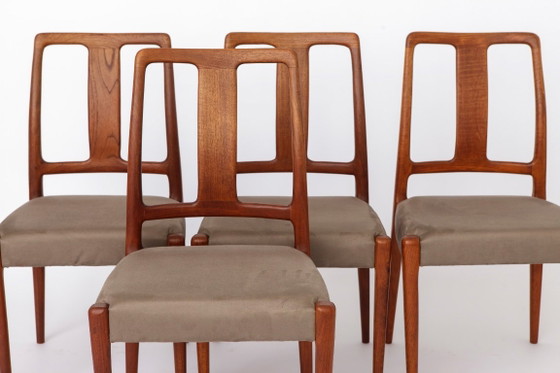 Set of 4 Vintage d-Scan Dining Chairs, Singapore 1960s, Danish Modern Mid Century Chairs, Newly Upholstered (photo 10 of 10)