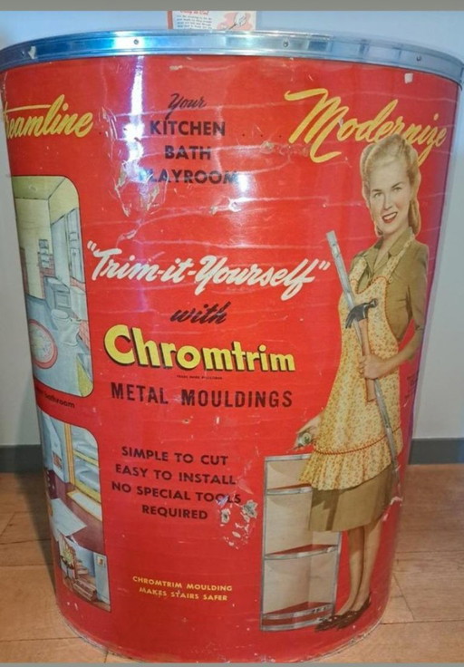 Authentische amerikanische Chromtrim-Werbeanzeige von 1947