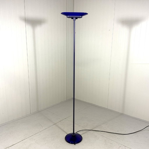 Lampadaire Arteluce Jill A380 bleu, Italie, années 1970