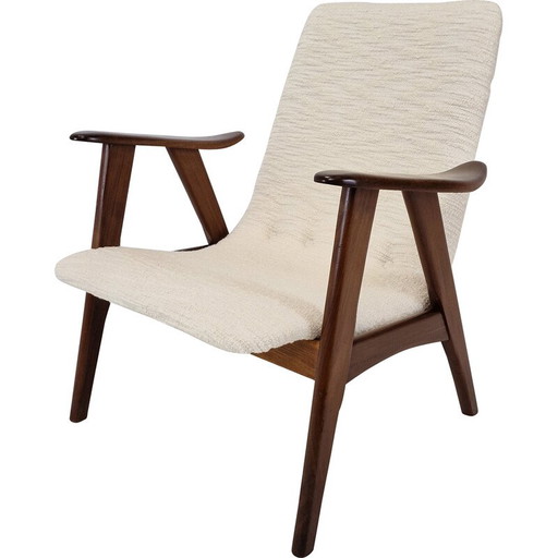 Poltrona vintage in teak di Louis Van Teeffelen per Wébé, Paesi Bassi 1960
