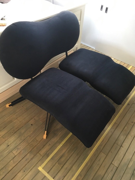 Image 1 of Divano trasformabile di design Bonaldó, tessuto nero, Italia, circa 1980