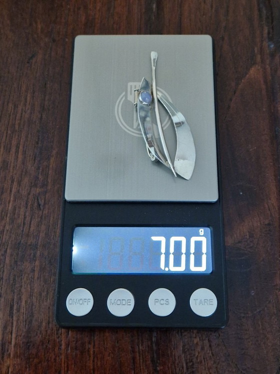 Parck & Co - Swedish silver brooch with chalcedony from 1956, Parck & Co, Stockholm, Decorative Objects, Stone (photo 5 of 5)