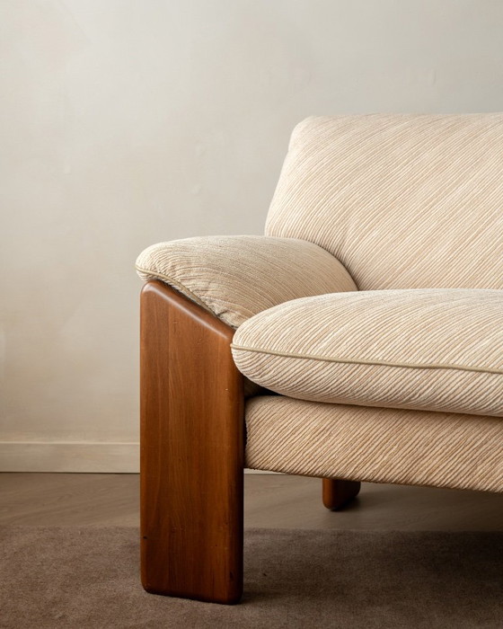 Sapporo Two-Seater Sofa by Mario Marenco for Mobil Girgi, 1970s – 2 seaters, Textile, Wood (photo 5 of 21)