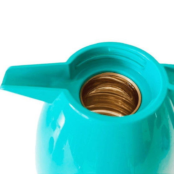 Carafe isotherme Memphis vintage postmoderne en plastique turquoise Leifheit, années 1980 – Vaisselle, Plastic (photo 6 of 7)