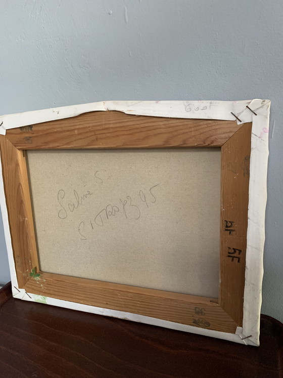 Image 1 of Painting Sabine Paco Saint-Tropez ‘95 naive art folk art