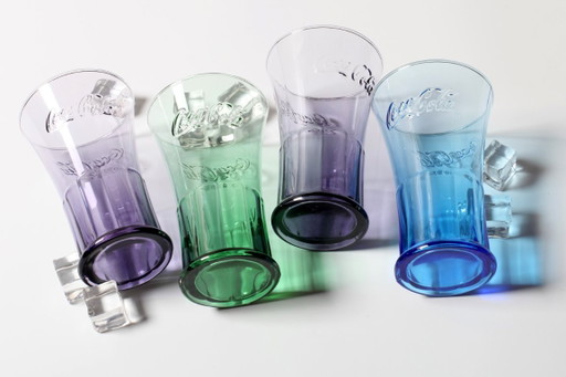 Set mit 4 Vintage-Coca-Cola-Gläsern / McDonald's-Werbeartikel / Luminarc / 2007 – glazen karaffen, Glass (photo 2 of 7)