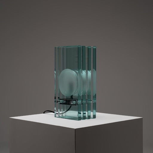 Glass Table Lamp by Giorgio Reggiori for Gallotti & Radice