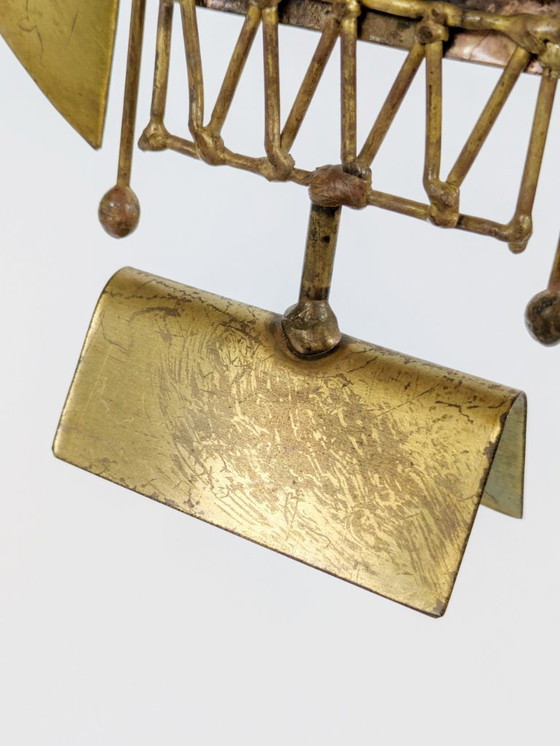 Image 1 of Midcentury Brutalist Fish Sculpture by Jarc | France | Mixed Metals