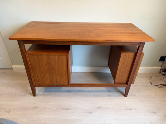 Scrivania vintage in teak, design retrò / mid-century, Scrivanie, Legno, Marrone (foto 10 di 10)