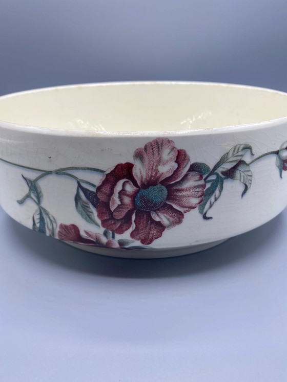 Antieke Saint-Amand Simone Model Afgedekte Groenteschaal – Bloemen Decor – Circa – Decoratieve objecten (photo 2 of 8)