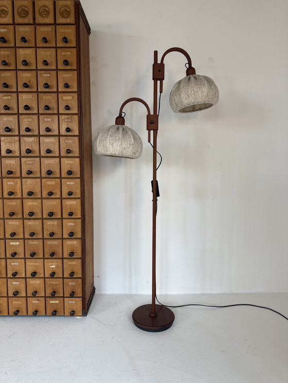 Image 1 of Lampadaire vintage en teck, Domus ‘80