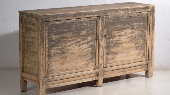 Antique sideboard in pine wood - China, circa 1950 – Sideboard cabinet, Iron (photo 3 of 40)