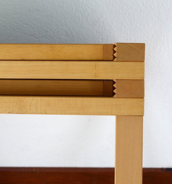 Image 1 of Modulaire beuken eettafel 70x70 door Bernard Vuarnesson 