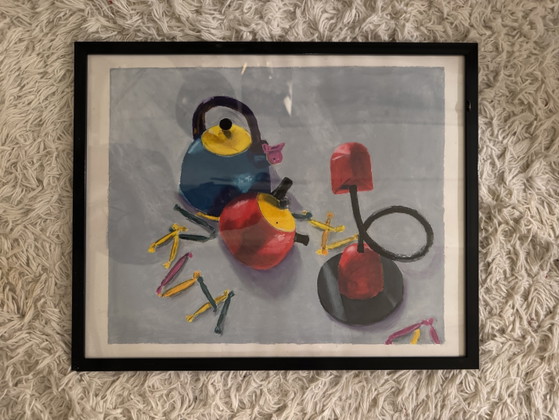 Image 1 of Memphis style pastel still life 
