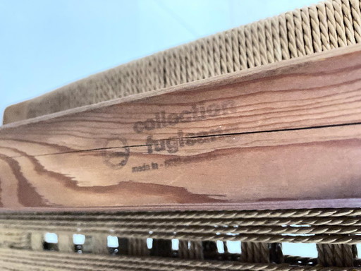 Sedia danese in legno di pino con rivestimento di Vagn M. Fuglsang, design anni '60-'70