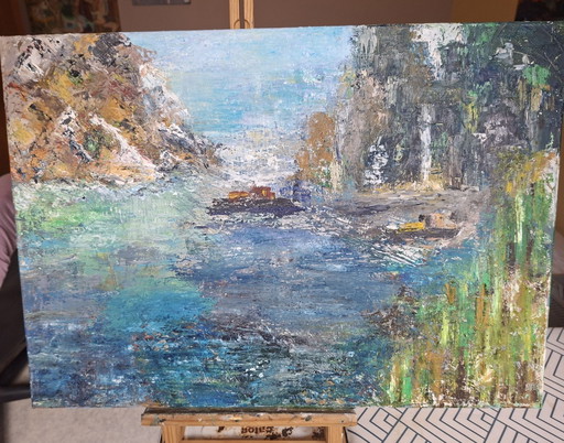 Origineel olieverfschilderij Kathleen Storme – "Het Impulsieve Moment" (2021)