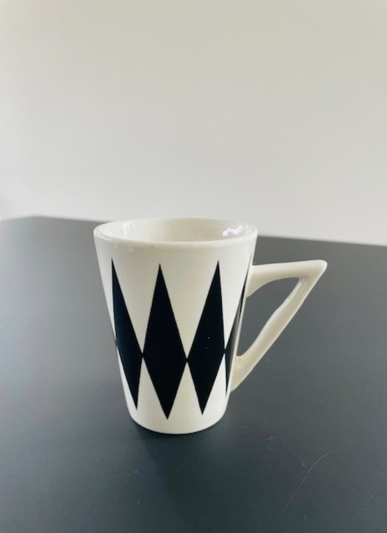 Image 1 of Juego de 6 tazas con diseño posmoderno gráfico
