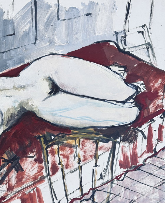 Image 1 of Jean Marie Planque - 1970 - Magnifico dipinto di nudo