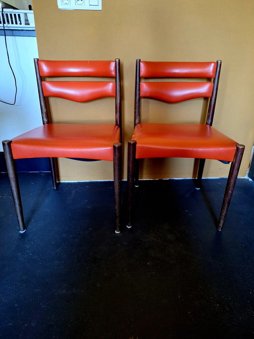 2 1970s dining chairs